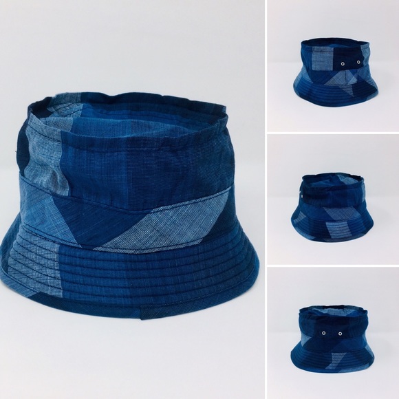 J. Crew Indigo Patchwork Bucket Hat XL - Picture 7 of 8